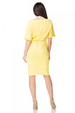 Elegant Kimono Dress with Side Pockets and Cuffed Sleeves