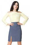 Delicate Neck-Tied Blouse with 7/8 Sleeves