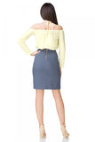 Delicate Neck-Tied Blouse with 7/8 Sleeves