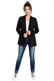 Elegant Unbuttoned Knit Jacket with Concealed Pockets
