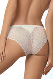 Lace & Knitted Fabric Panties with Satin Bow Detail