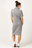 Loose Fit Knitted Sweatshirt Dress with Pockets