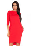 Knit Dress with Pockets and Bow Detail on Back