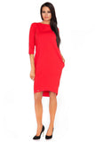 Knit Dress with Pockets and Bow Detail on Back