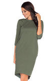 Knit Dress with Pockets and Decorative Bow Detail