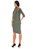 Knit Dress with Pockets and Decorative Bow Detail