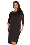 Knit Dress with Pockets and Bow Detail on Back