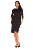 Knit Dress with Pockets and Bow Detail on Back