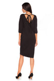 Knit Dress with Pockets and Bow Detail on Back