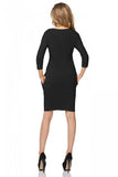 Sporty Boat Neck Dress with Seam Pockets and Raw Edges