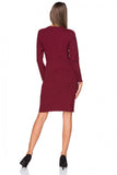 Elegant Envelope Front Sweatshirt Knit Dress