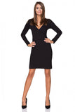 Elegant Envelope Front Sweatshirt Knit Dress