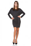 Flowy Tiered Viscose Knit Dress with Kimono Top
