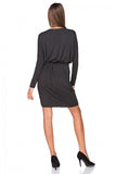 Flowy Tiered Viscose Knit Dress with Kimono Top