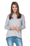 Knitted Sports Kimono Sweatshirt with Hood and Raw Edges