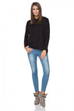 Knitted Sports Kimono Sweatshirt with Hood and Long Sleeves