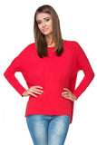 Cozy Kimono Cut Cotton Knit Sweatshirt with Long Sleeves
