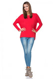 Cozy Kimono Cut Cotton Knit Sweatshirt with Long Sleeves