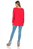 Cozy Kimono Cut Cotton Knit Sweatshirt with Long Sleeves