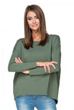 Comfortable Kimono Cut Cotton Knit Sweatshirt
