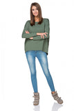 Comfortable Kimono Cut Cotton Knit Sweatshirt
