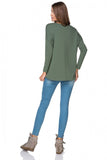 Comfortable Kimono Cut Cotton Knit Sweatshirt