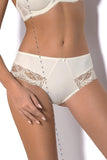 Delicate Lace Trim Microfiber Panties with Bow Detail