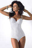Sensual Elegance Microfiber Bodysuit with Floral Embroidery