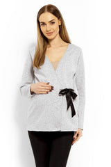 Adjustable Envelope Neckline Blouse for Every Occasion - grey / L/XL