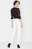 Elegant Long Leg Pants with Decorative Bow Detail