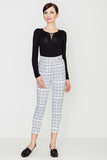 Elegant Retro Check Trousers with Elevated Waist