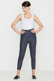 Elegant Retro Check Trousers with Elevated Waist