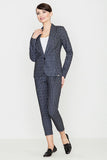 Elegant Retro Check Trousers with Elevated Waist