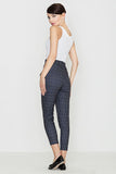 Elegant Retro Check Trousers with Elevated Waist