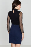 Asymmetrical Pencil Skirt with Front Opening and Belt