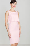 Fitted Unlined Dress with Back Zip and Skirt Split