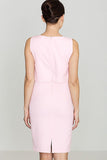Fitted Unlined Dress with Back Zip and Skirt Split