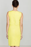 Fitted Back-Zip Dress with Split Skirt