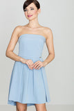 Romantic Corset Dress with Flared Pleated Skirt