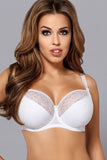 Elegant Lace Semi-Padded Bra with Adjustable Straps