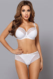 Elegant Lace Semi-Padded Bra with Adjustable Straps