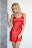 Elegant Satin Slip with Soft Cups and Adjustable Straps