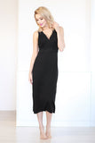 Elegant Lace-Trimmed Long Slip for Romantic Evenings