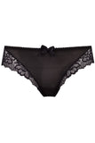 Elegant Lace-Trimmed Thong with Satin Bow Detail