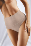 Elegant High-Waisted Lace Trim Tummy Control Panties
