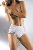 Floral Lace High-Cut Briefs with Stretchy Knit Comfort