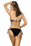 Elegant Two-Piece Padded Bikini Swimsuit with Buckle
