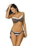 Charming Floral Two-Piece Swimsuit with Stylish Ties