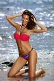 Chic Two-Piece Swimsuit with Push-Up Bardot Style