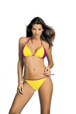 Tropical Two-Piece Bikini with Tied Bra and Sides